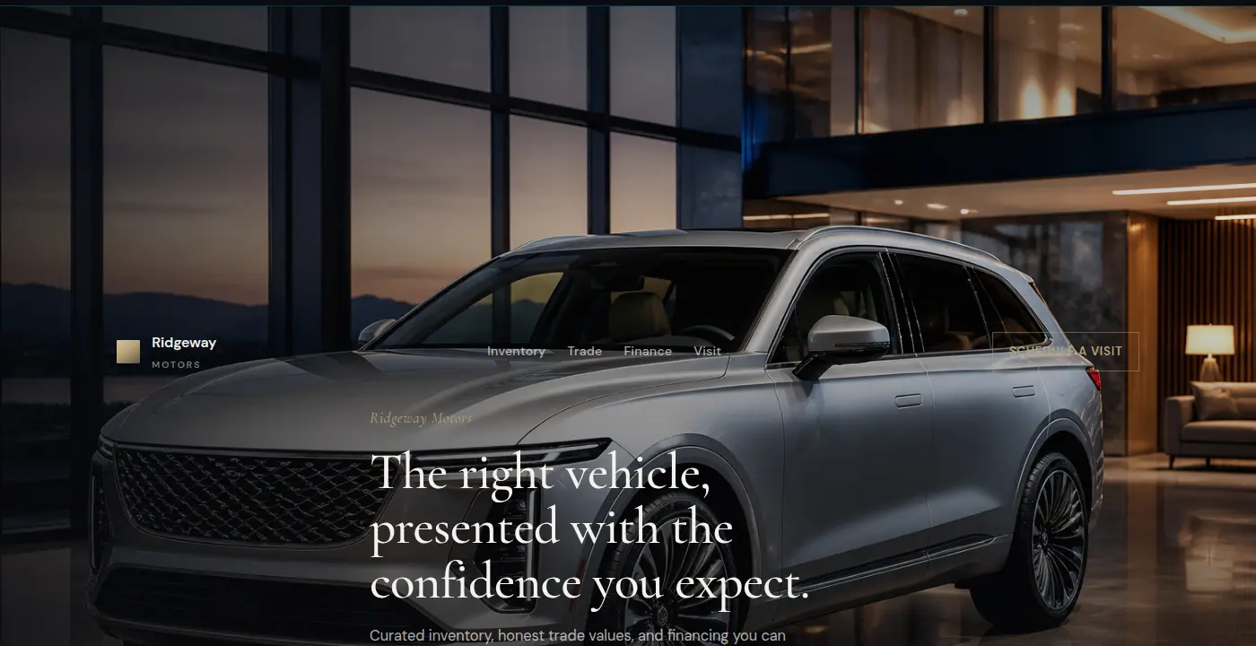 Ridgeway Motors — Dealership industry sample